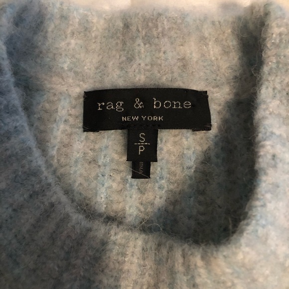 Rag & bone light blue jonie alpaca wool sweater - Picture 3 of 7